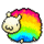Rainbow Sheep by goldenhippo.gif